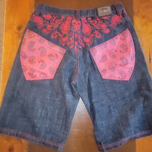 Reve Skull Jean Shorts